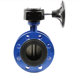 炭素鋼鋳鉄ゴムNBRシートダブルオフセットダブルフランジ形ギヤ式バタフライバルブ